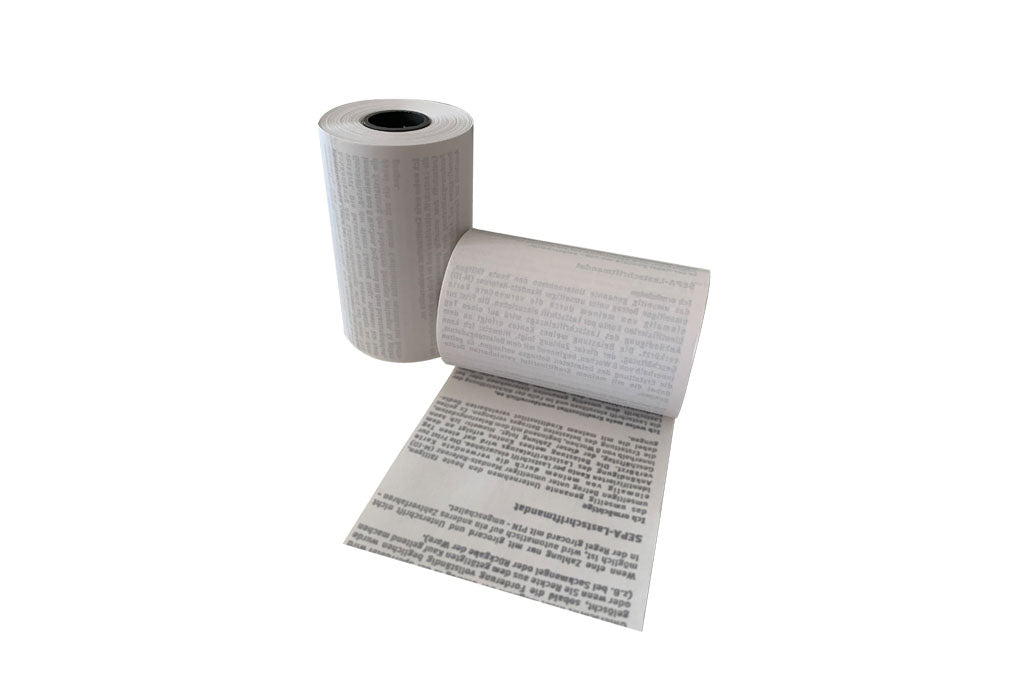 Thermorolle, EC-Cash, Bonrolle für Thermo-Drucker, BPA-frei, 48g/m², 57 x 30 x 12 mm, 9m, 50 Rollen